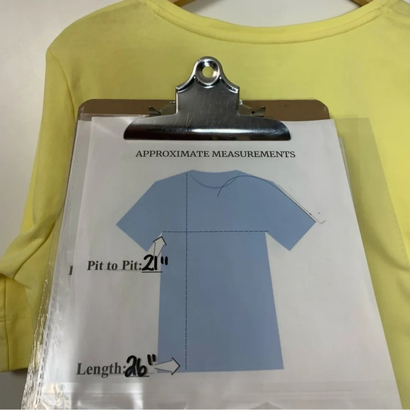 Chicos The Ultimate Tee 100% Cotton Size 2 large) Yellow  Comfort Casual Vibrant - Picture 4 of 8